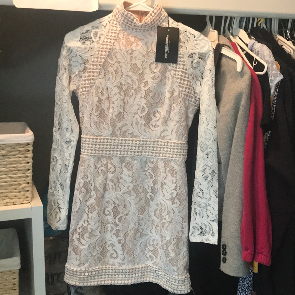 New with Tags! White Lace Long Sleeve Dress